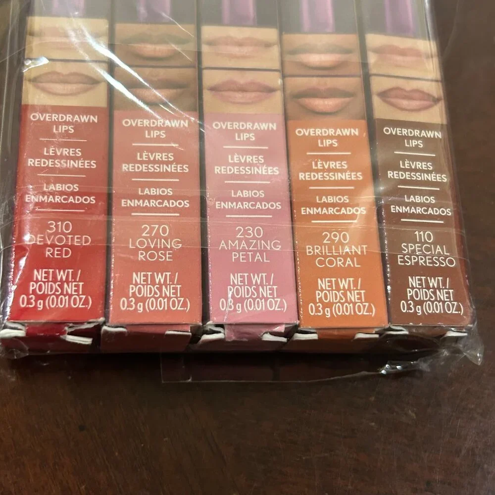 Covergirl Simply Ageless Liner Set Of 5 Red Rose Petal Coral Espresso New Sealed